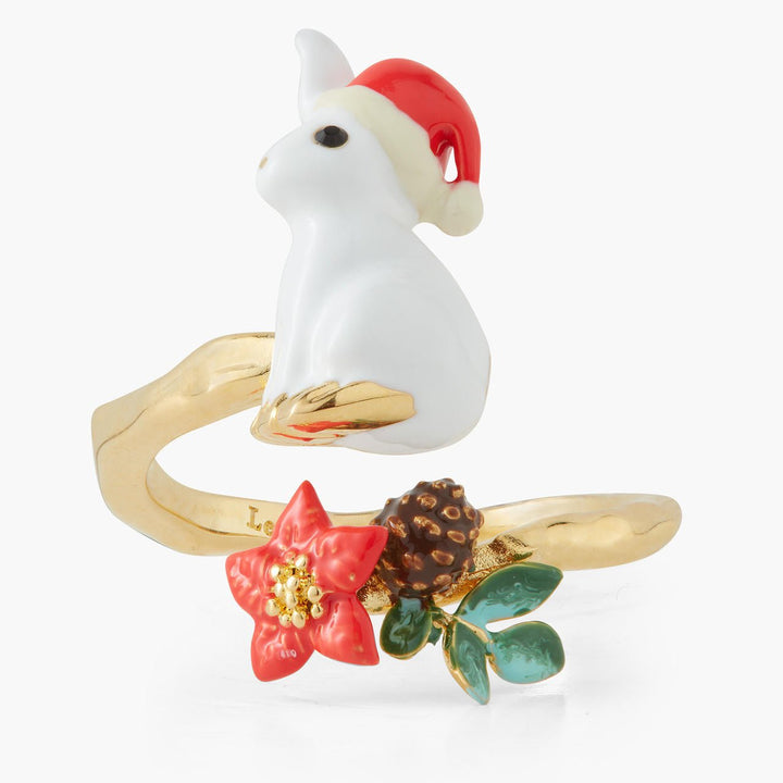 Enchanted christmas rabbit adjustable ring | AQNE6021 - Les Nereides