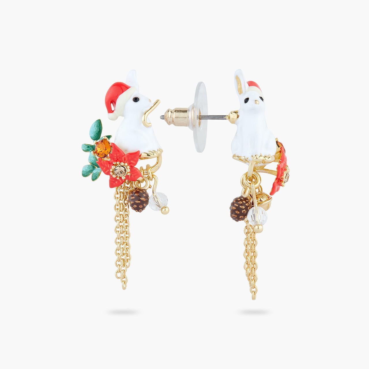 Enchanted Christmas rabbit earrings | AQNE1031 - Les Nereides