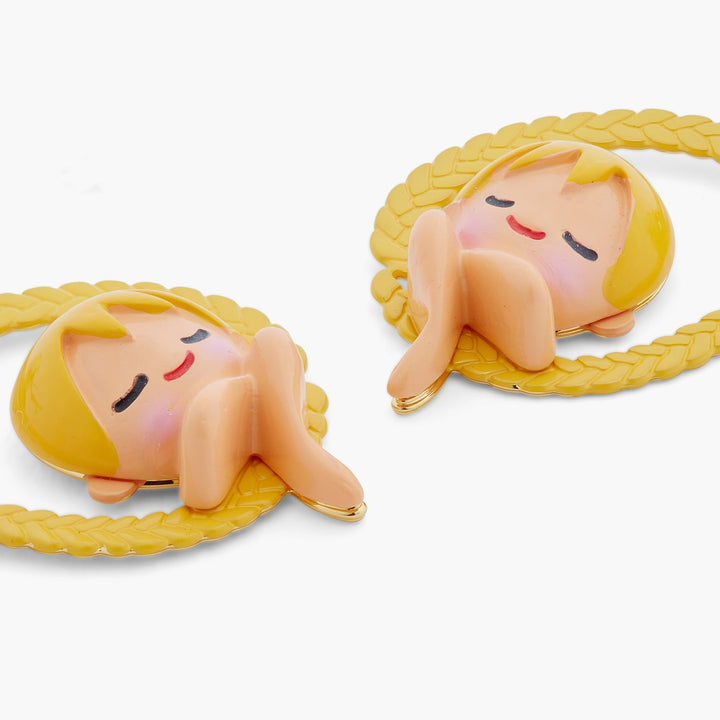 Enchanted Hair Princess Hoop Earrings | ASCE1031 - Les Nereides