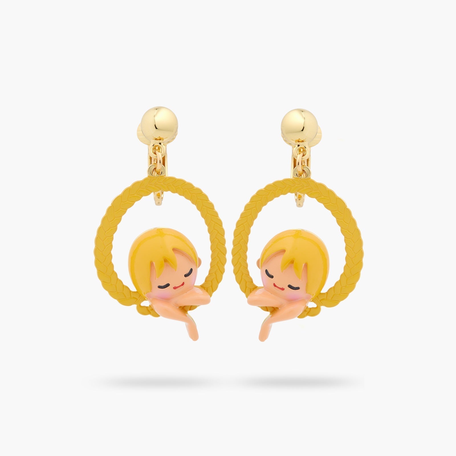 Enchanted Hair Princess Hoop Earrings | ASCE1031 - Les Nereides