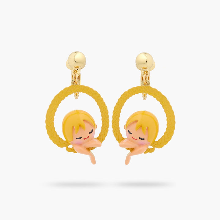 Enchanted Hair Princess Hoop Earrings | ASCE1031 - Les Nereides