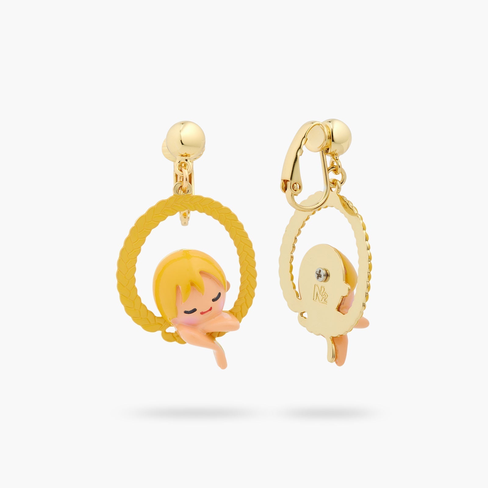 Enchanted Hair Princess Hoop Earrings | ASCE1031 - Les Nereides
