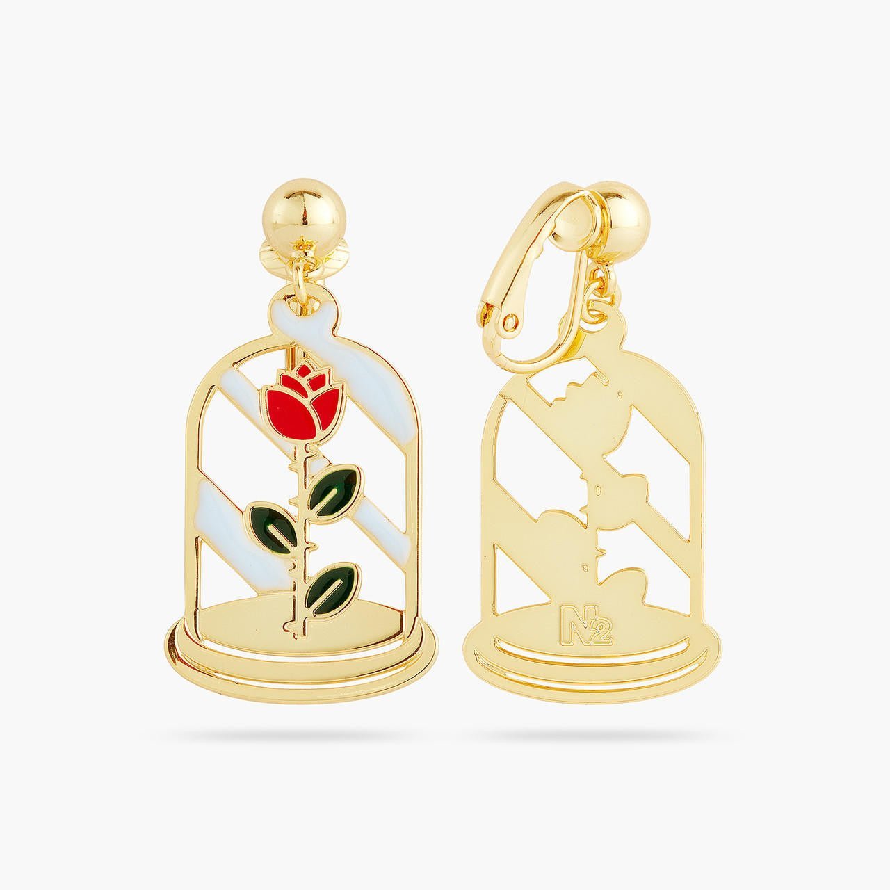 Enchanted rose earrings | AQUI1011 - Les Nereides