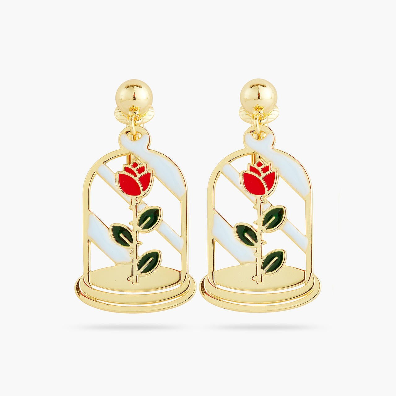 Enchanted rose earrings | AQUI1011 - Les Nereides