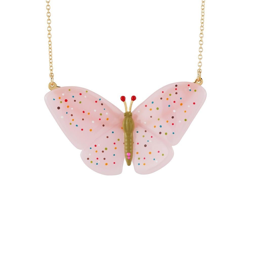 Envol Graphique Butterfly Black Necklace | ADEG3011 - Les Nereides