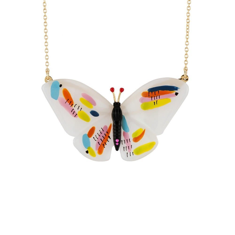 Envol Graphique Butterfly Black Necklace | ADEG3011 - Les Nereides