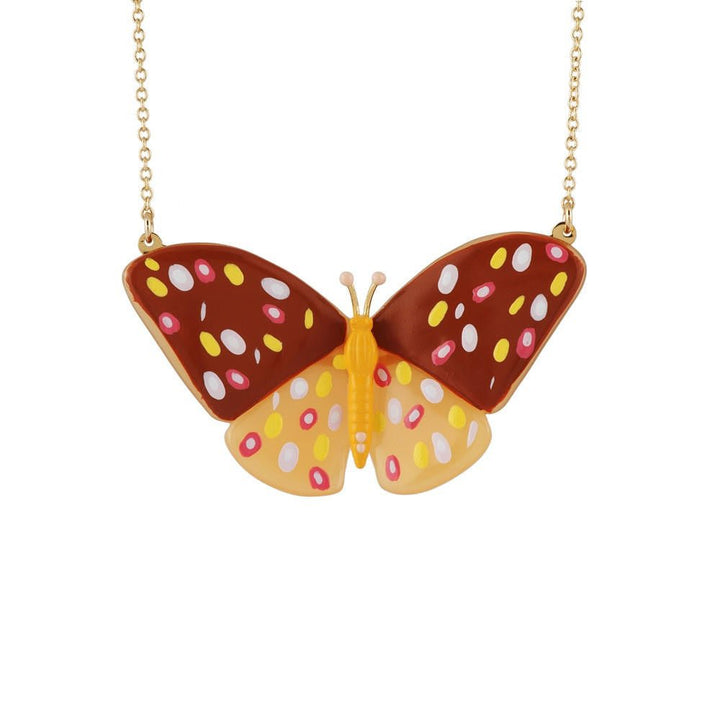 Envol Graphique Butterfly Brown Necklace | ADEG3081 - Les Nereides