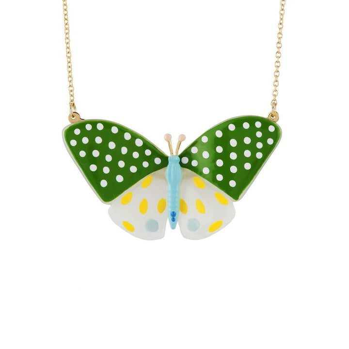 Envol Graphique Butterfly Green Necklace | ADEG3041 - Les Nereides