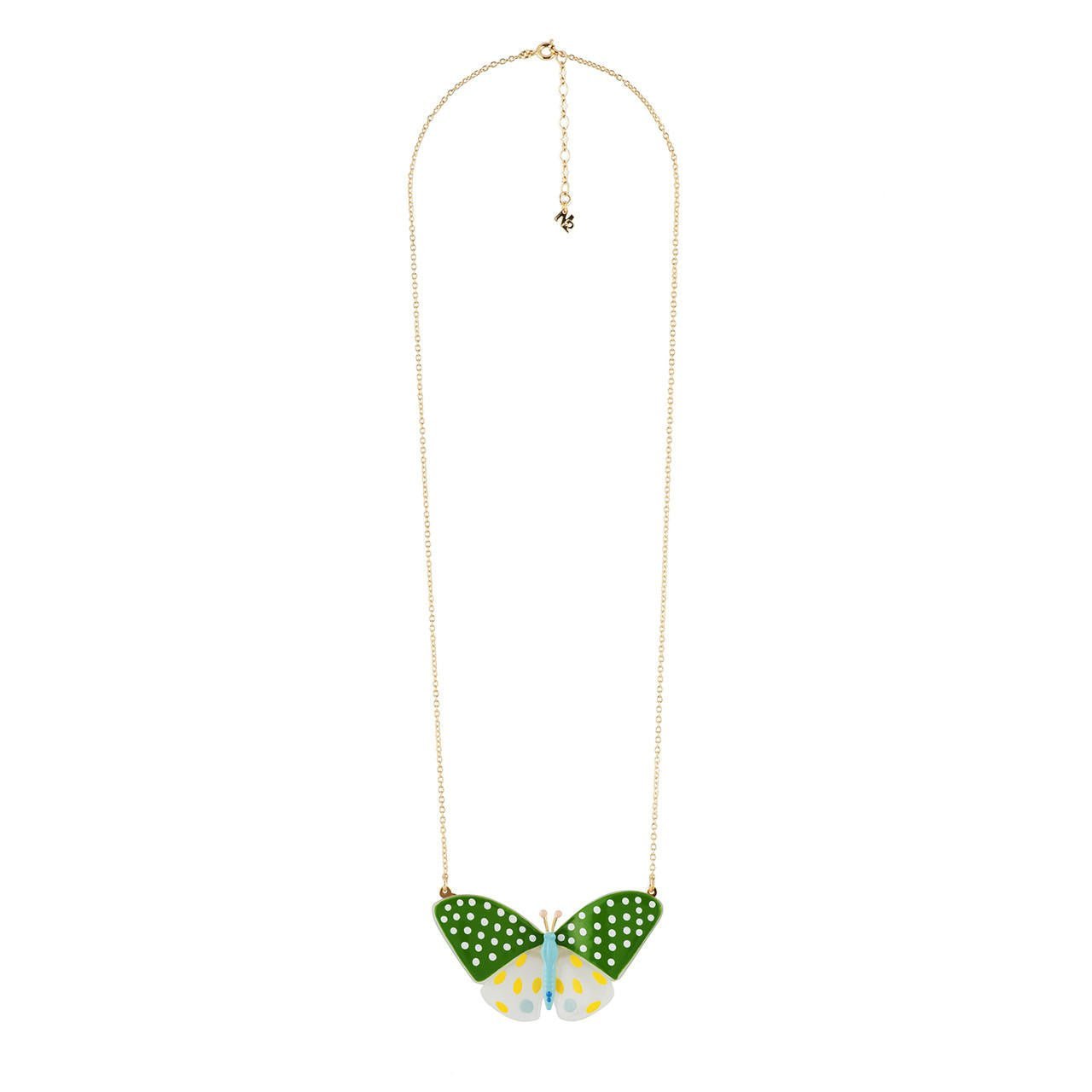Envol Graphique Butterfly Green Necklace | ADEG3041 - Les Nereides