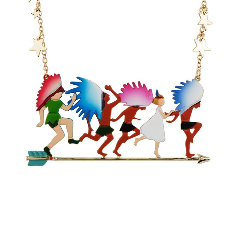 Envole - Moi Peter And Wendy Playing With Indians Gold Necklace | ACEM3101 - Les Nereides