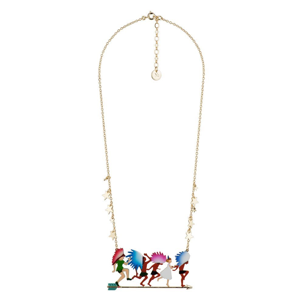 Envole - Moi Peter And Wendy Playing With Indians Gold Necklace | ACEM3101 - Les Nereides