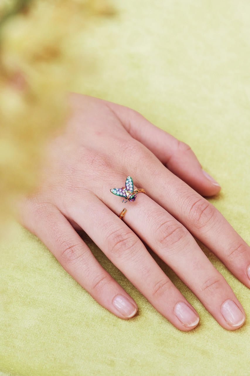 Euglossine Bee Adjustable Ring | AOOC6071 - Les Nereides