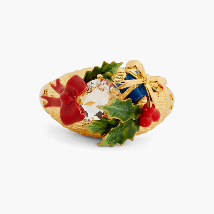 Faceted Crystal And Christmas Gift Cocktail Ring | ASPS6011 - Les Nereides