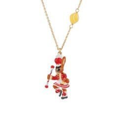 Fanfare Majorette Rabbit Twirling Her Baton Necklace | ACFF3061 - Les Nereides