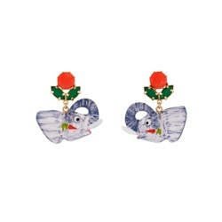 Faune En Folie Marbled Resin & Elephant Earrings | ADFO1021 - Les Nereides