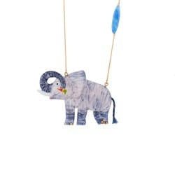 Faune En Folie Marbled Resin & Elephant Necklace | ADFO3021 - Les Nereides