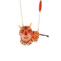 Faune En Folie Marbled Resin & Tiger Necklace | ADFO3041 - Les Nereides