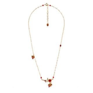 Feuilles D'Automne Small Crystal Stone, Crystals And Leaves Necklace | ACFA3051 - Les Nereides