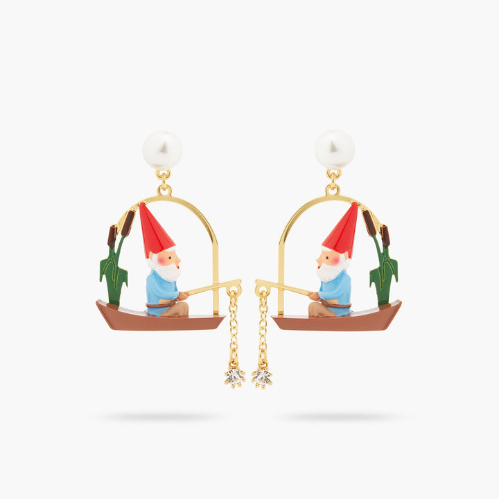 Fishing Garden Gnome Earrings | ASCP1061 - Les Nereides