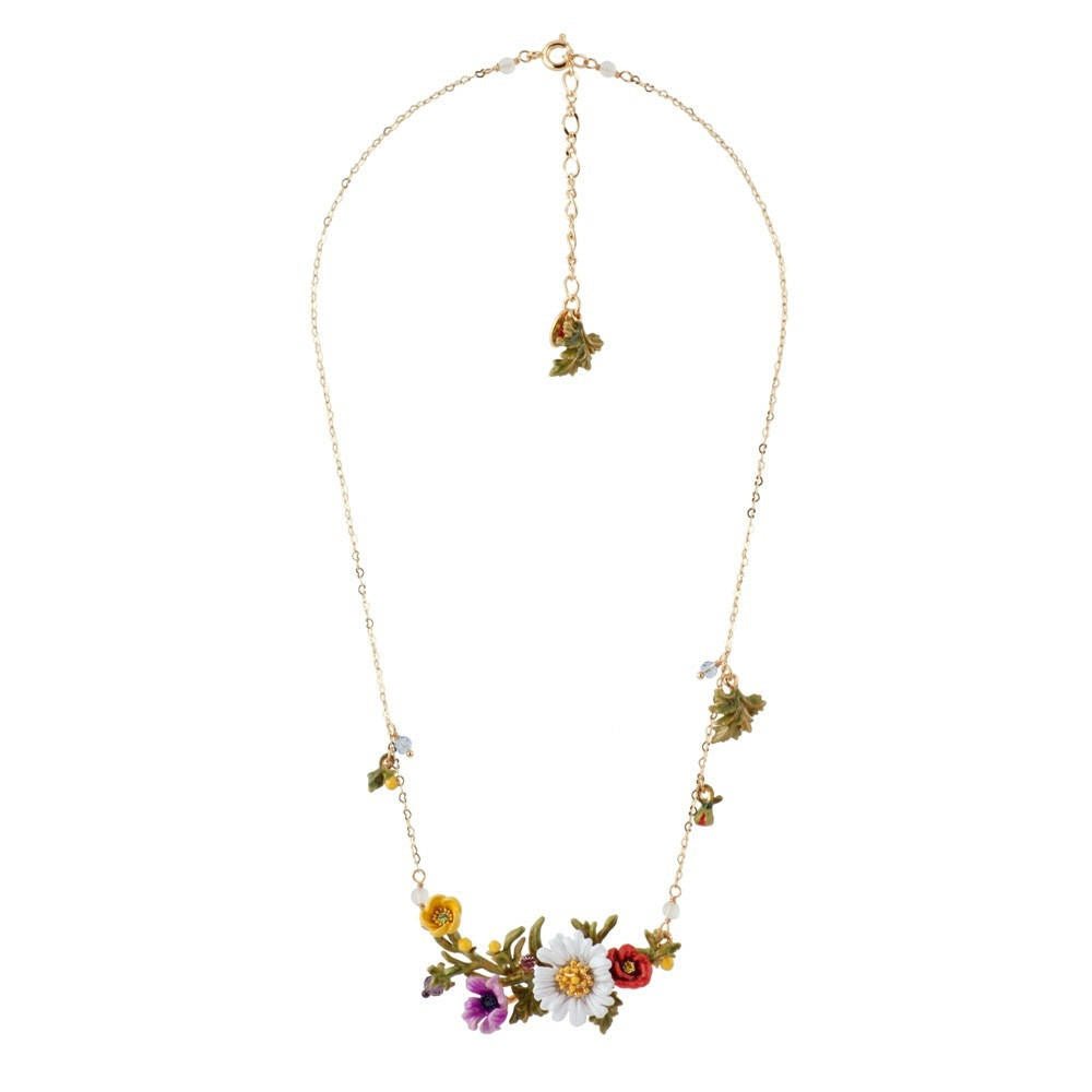 Floraisons Sauvages Daisy And Multi - Flowers Necklace | ADFS3031 - Les Nereides