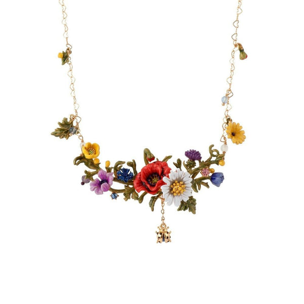 Floraisons Sauvages Medium Flower Bed W/Poppy & Daisy Necklace | ADFS3021 - Les Nereides