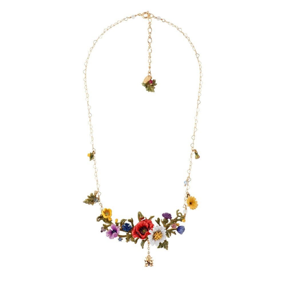Floraisons Sauvages Medium Flower Bed W/Poppy & Daisy Necklace | ADFS3021 - Les Nereides