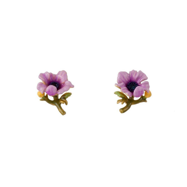 Floraisons Sauvages Purple Flower Earrings | ADFS113T/1 - Les Nereides