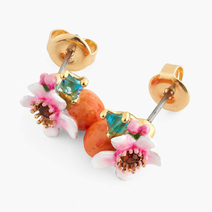 Flower And Apricot Earrings | APVE1011 - Les Nereides