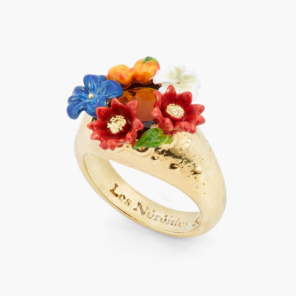 Flower And Clementine Cocktail Ring | ASTM6021 - Les Nereides