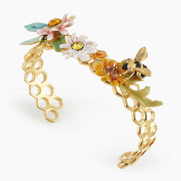 Flowers And Honeycomb Bangle Bracelet | APPM2021 - Les Nereides