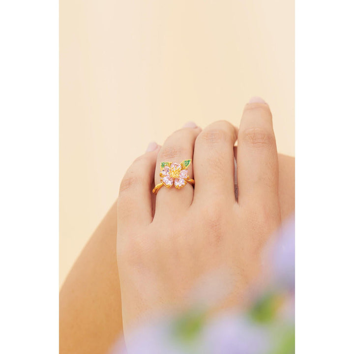 Foliage And Heart Flower Petals Multiple Size Ring | ANHA605/11 - Les Nereides
