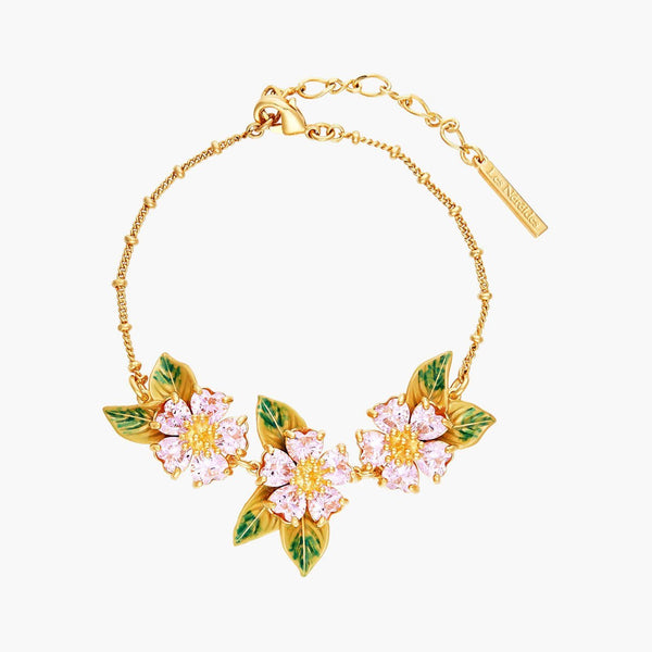 Foliage And Heart Petals Thin Bracelet | ANHA2061 - Les Nereides