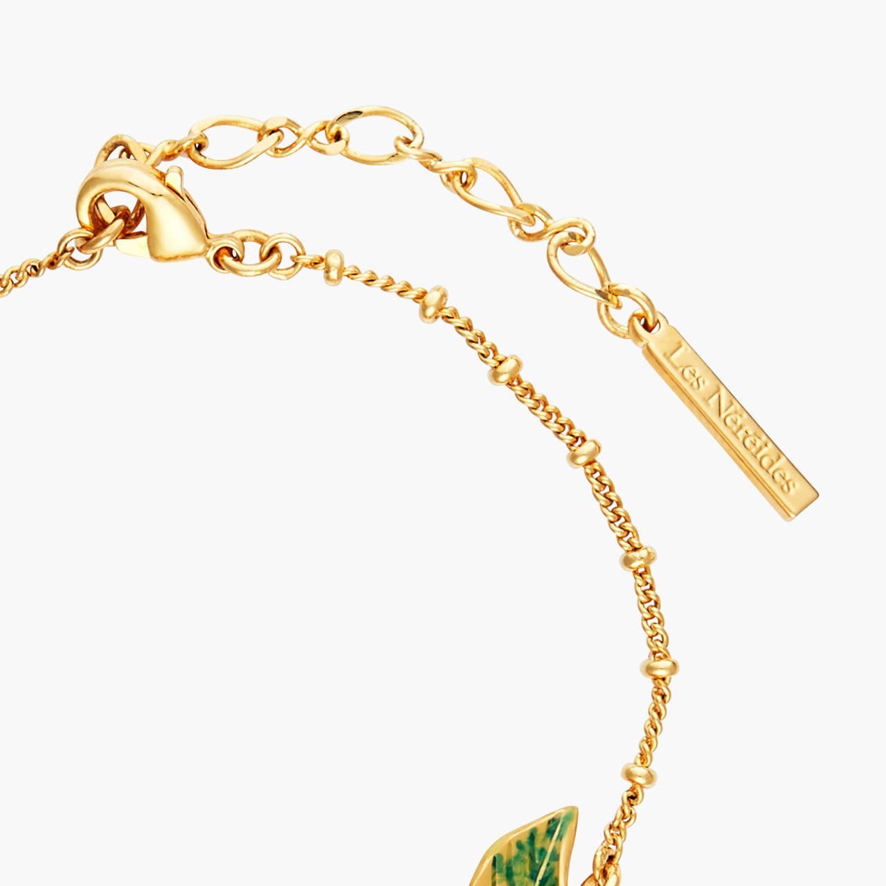 Foliage And Heart Petals Thin Bracelet | ANHA2061 - Les Nereides