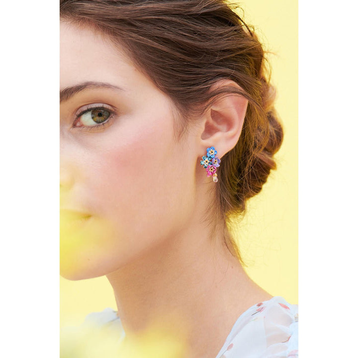 Forget-Me-Not Cluster And Rosebuds Earrings | ANBM1011 - Les Nereides