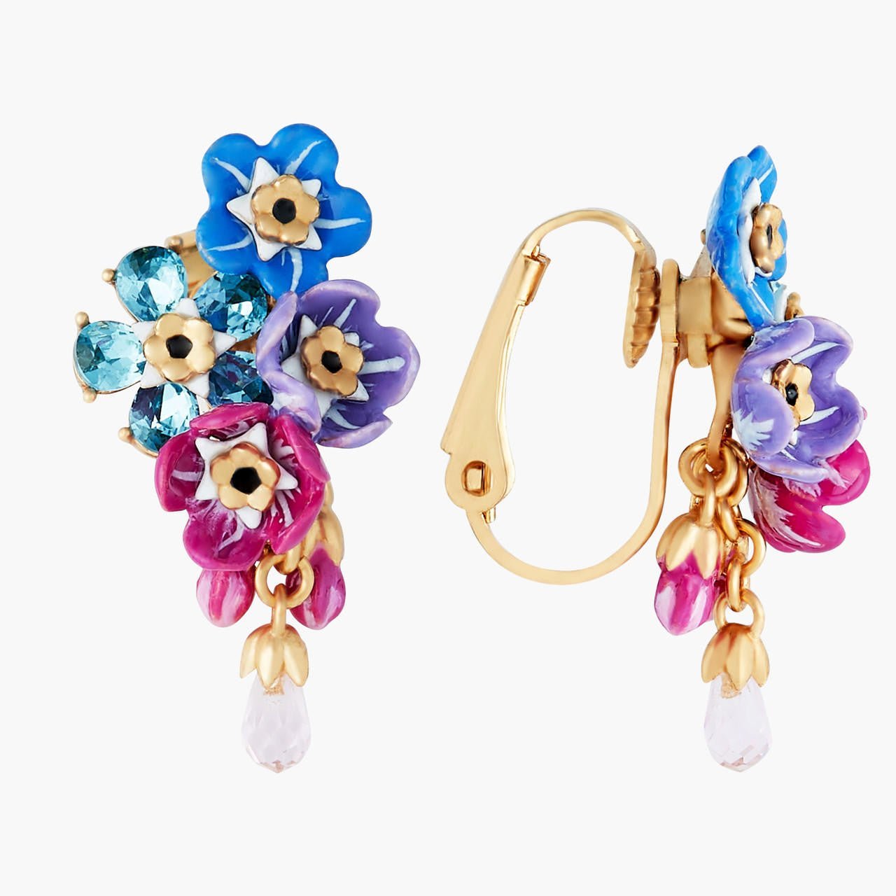 Forget - Me - Not Cluster And Rosebuds Earrings | ANBM1011 - Les Nereides