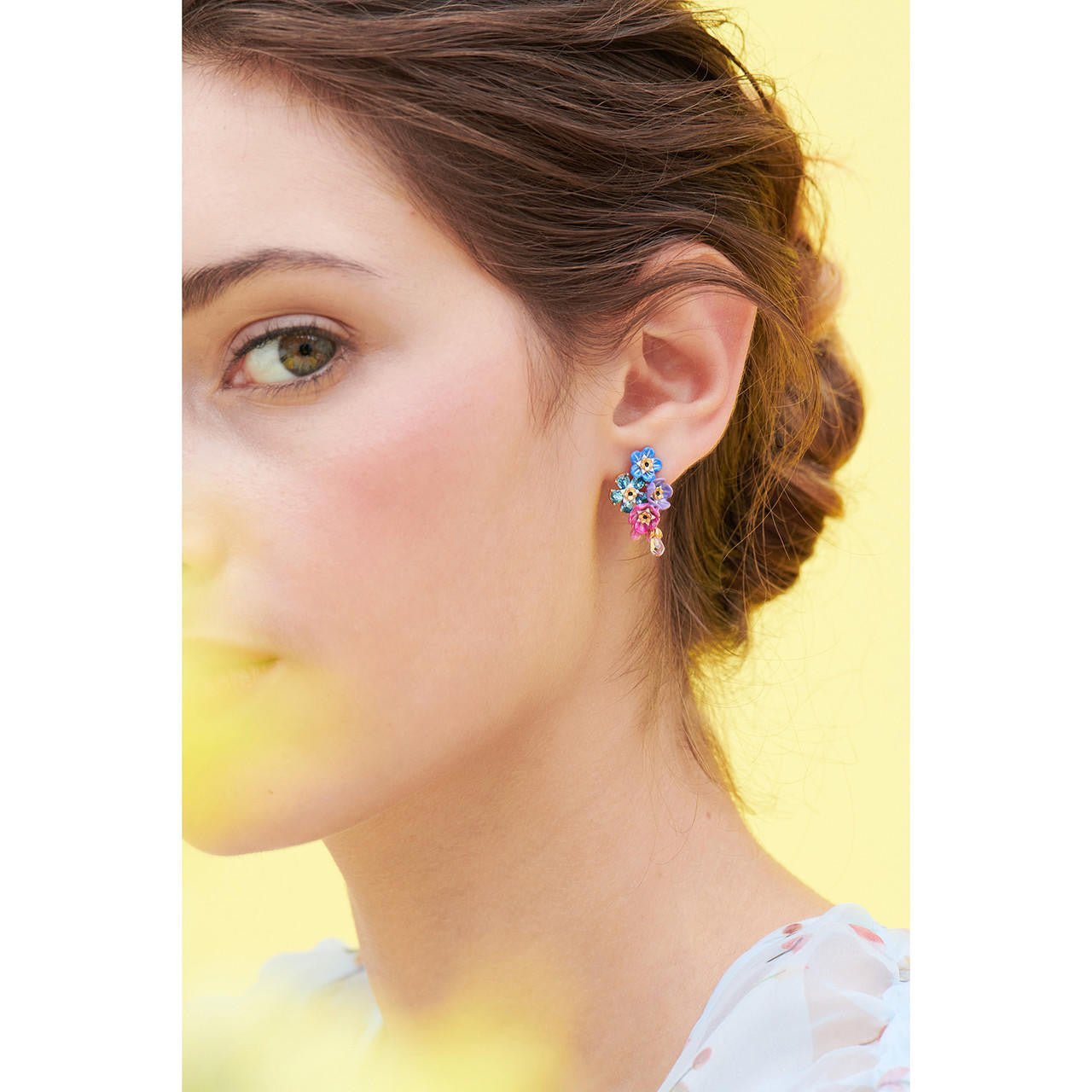 Forget - Me - Not Cluster And Rosebuds Earrings | ANBM1011 - Les Nereides