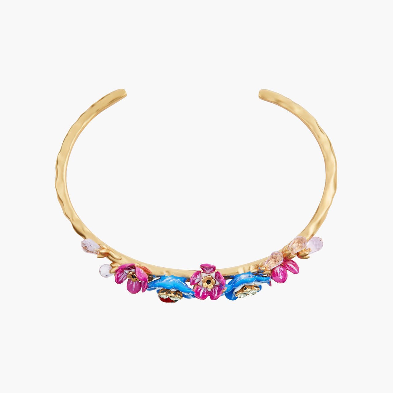 Forget - Me - Not Flower And Ladybird Bangle Bracelet | ANBM2011 - Les Nereides