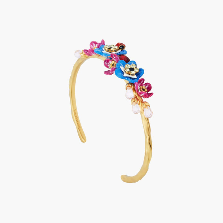 Forget-Me-Not Flower And Ladybird Bangle Bracelet | ANBM2011 - Les Nereides