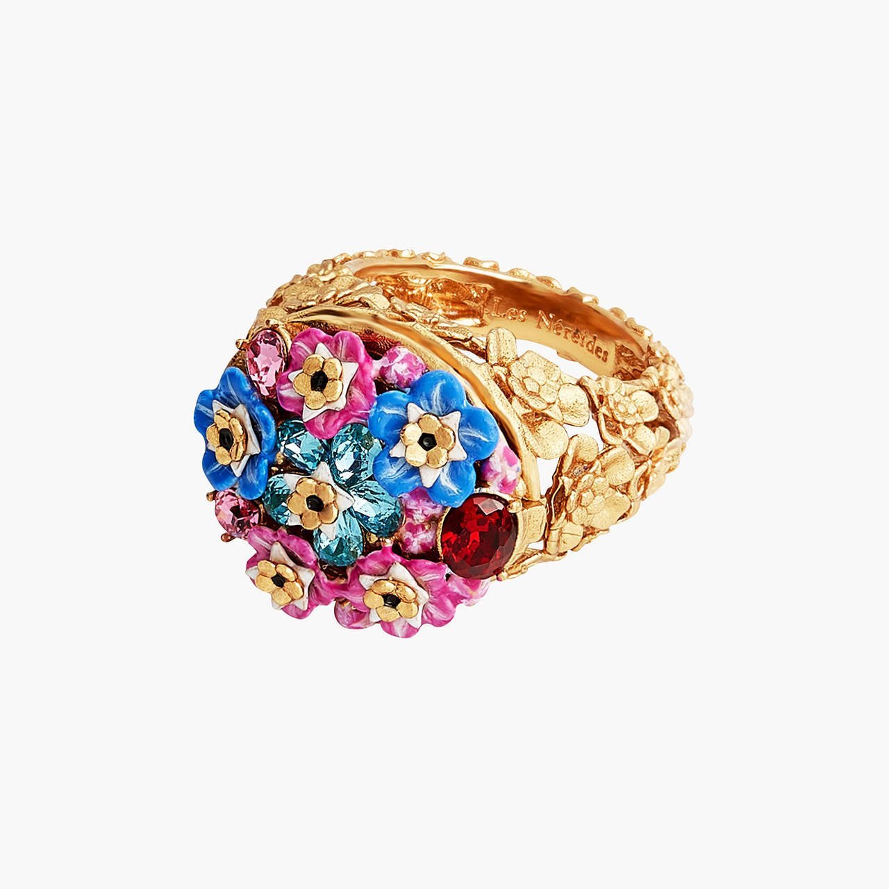 Forget - Me - Not Rosebuds And Ladybird Hidden Secret Medallion Rings | ANBM601/11 - Les Nereides