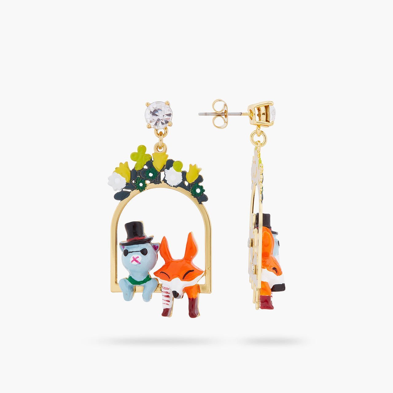 Fox And Cat Earrings | ARPI1101 - Les Nereides