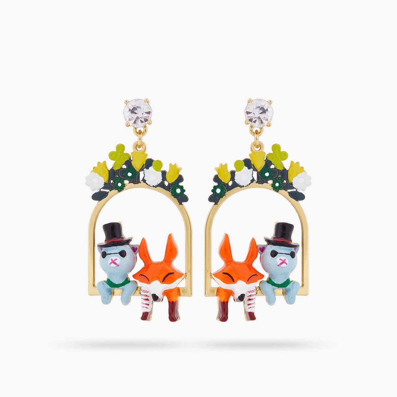 Fox And Cat Earrings | ARPI1101 - Les Nereides