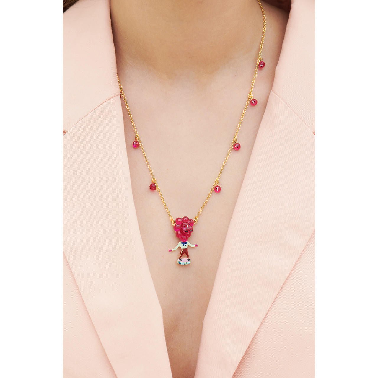 Fruit Circus Juggling Grapes Pendant Necklace | ANFC3041 - Les Nereides