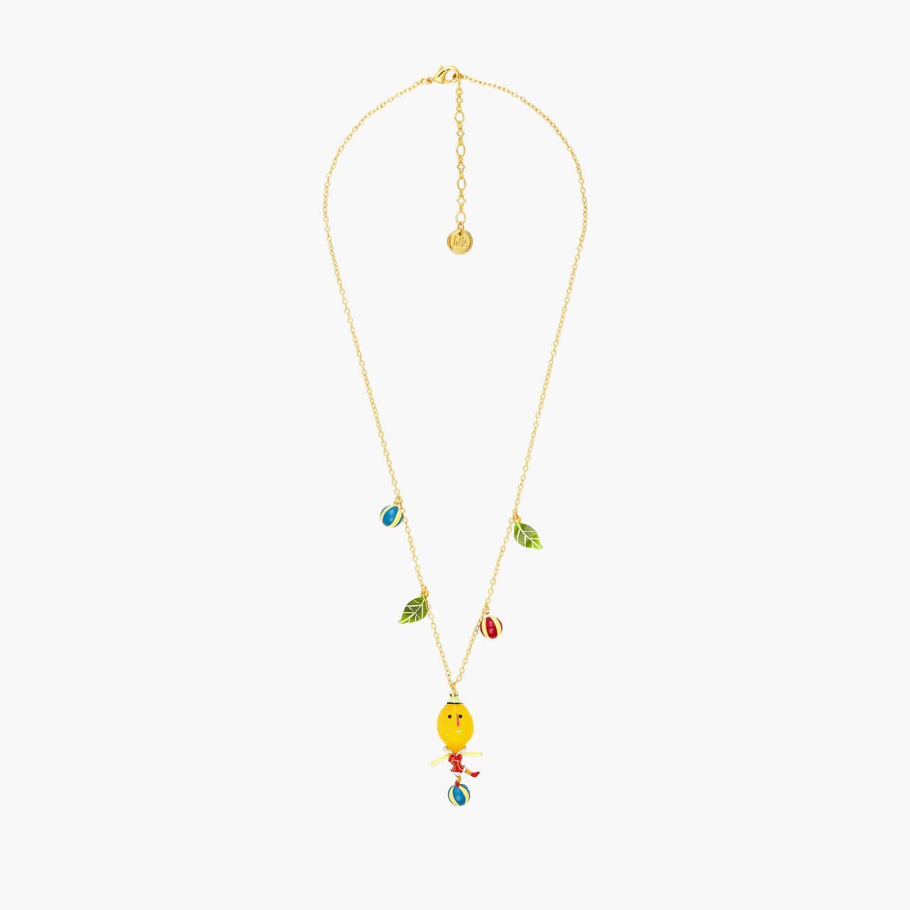 Fruit Circus Lemon And Balloon Balancing Act Pendant Necklace | ANFC3051 - Les Nereides