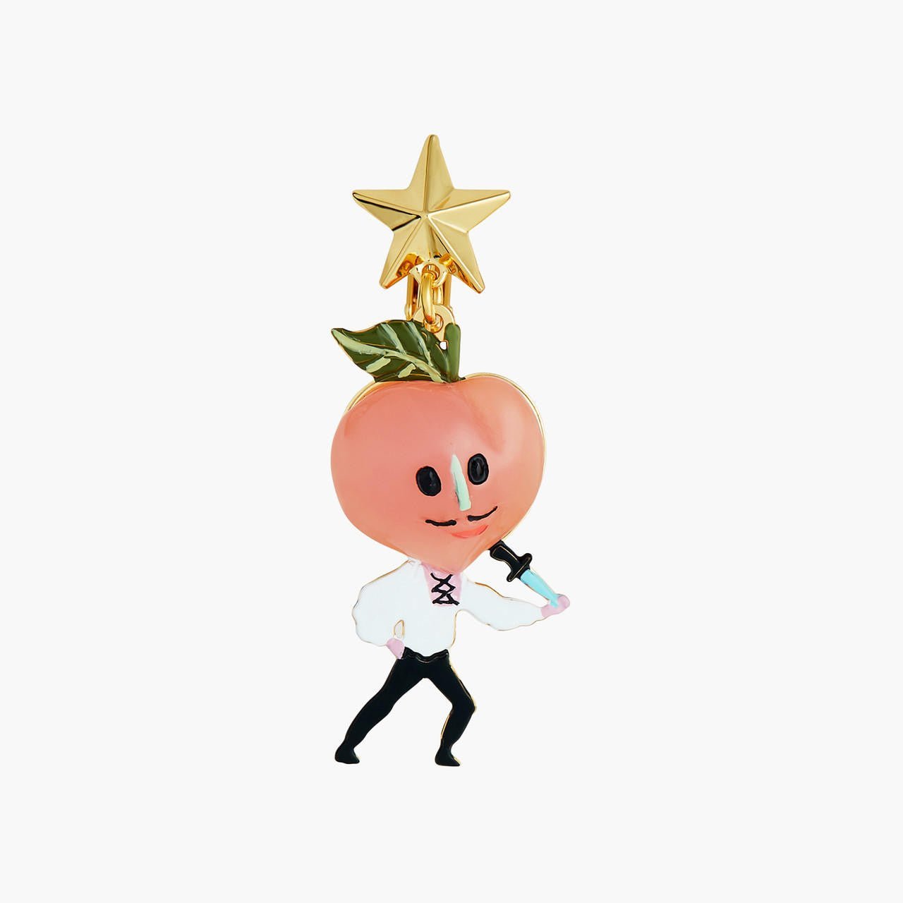 Fruit Circus Peach, Knife And Target Earrings | ANFC1041 - Les Nereides