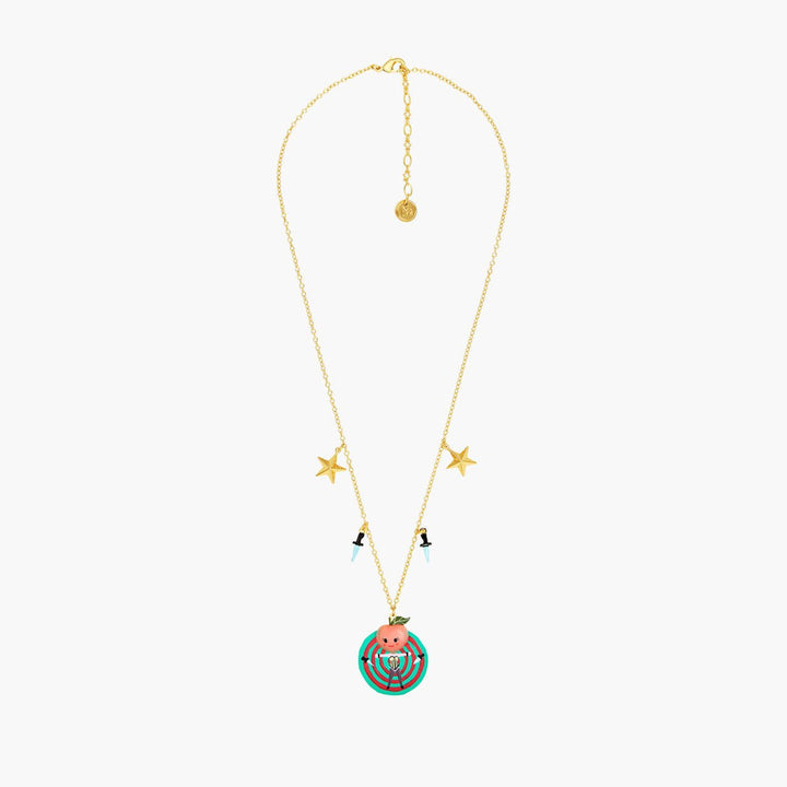 Fruit Circus Peach, Target, Knives And Stars Pendant Necklace | ANFC3031 - Les Nereides