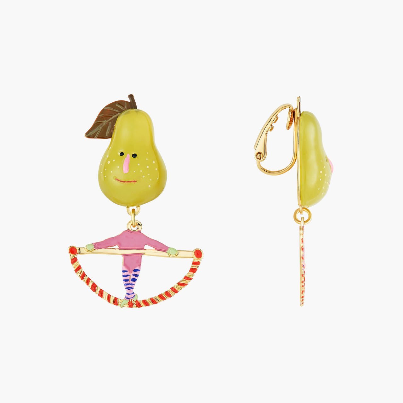 Fruit Circus Pear And Trapeze Earrings | ANFC1021 - Les Nereides
