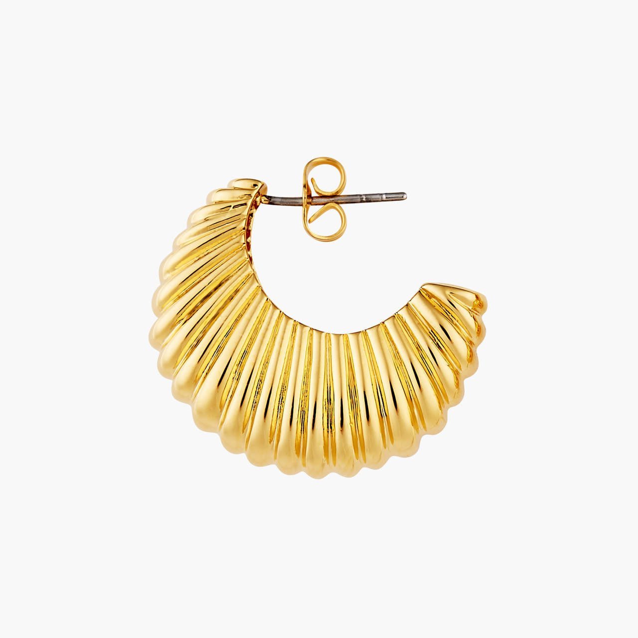 Gadroon Pattern Hoop Earrings | AOMI1021 - Les Nereides