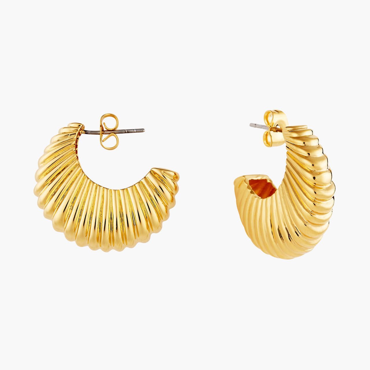 Gadroon Pattern Hoop Earrings | AOMI1021 - Les Nereides