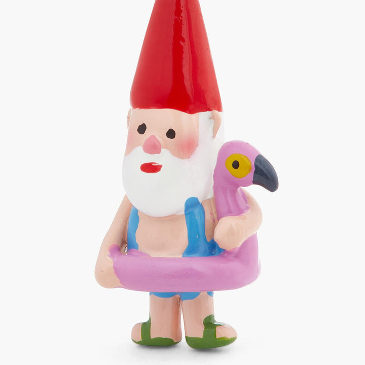 Garden Gnome And Inflatable Pink Flamingo Earrings | ARCP1031 - Les Nereides