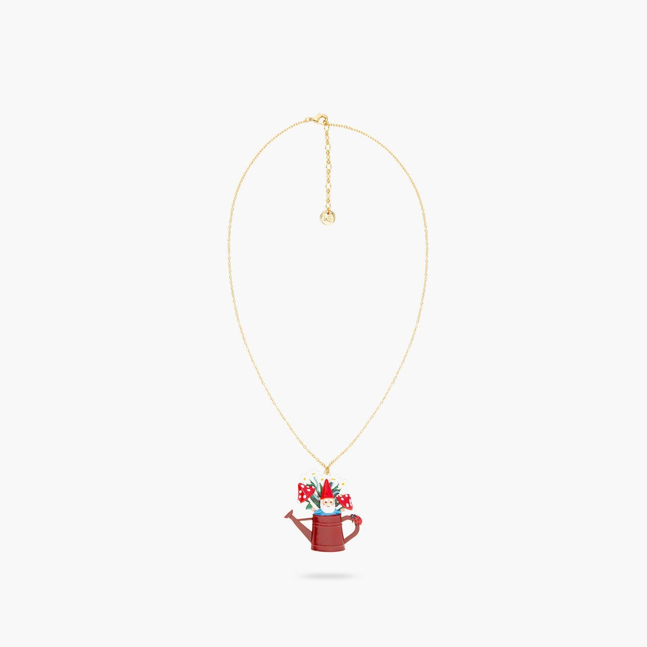 Garden Gnome And Watering Can Pendant Necklace | ARCP3101 - Les Nereides